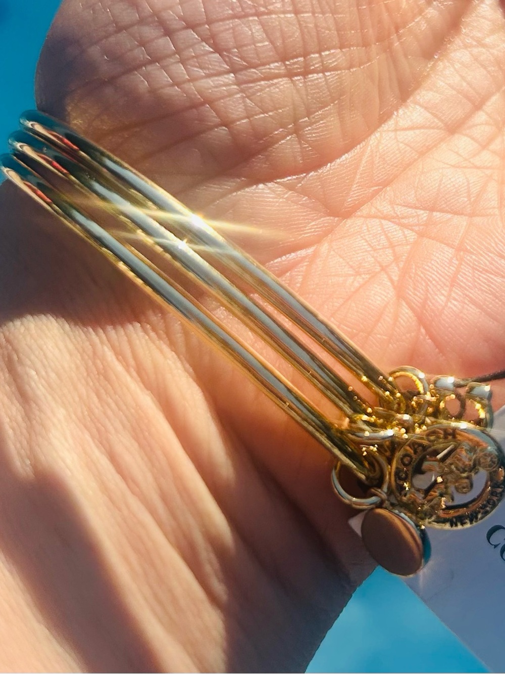 Coach Gold finish set of 3 bracelets - Picture 8 of 11